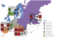 Projected impacts of climate change on electricity production from different sources in four European regions