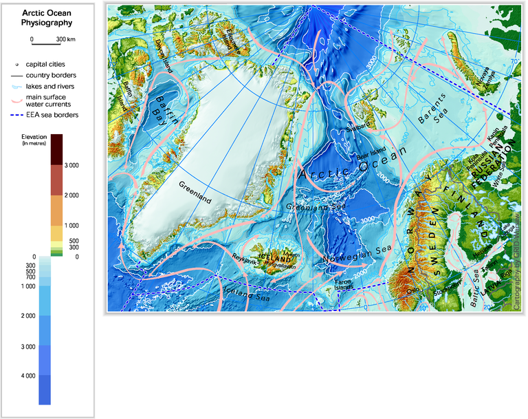 arctic ocean on map of europe