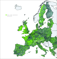 Area under permanent grassland in utilised agricultural area (UAA) in EU15 in 1995