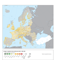 Changes in WUP in Europe between 2006 and 2009