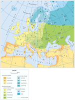Main climates of Europe