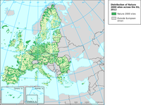 Distribution of Natura 2000 sites across EU-27, 2012