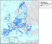 Distribution of Natura 2000 sites across the 27 EU Member States