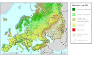 Distribution of natural resources in the pan-European region for selected issues