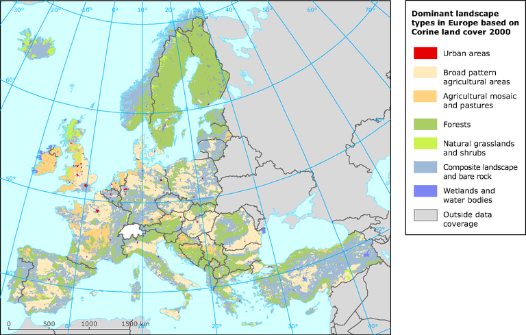 europe landscape map