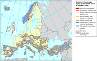 Dominant landscape types in mountain areas of Europe, 2006