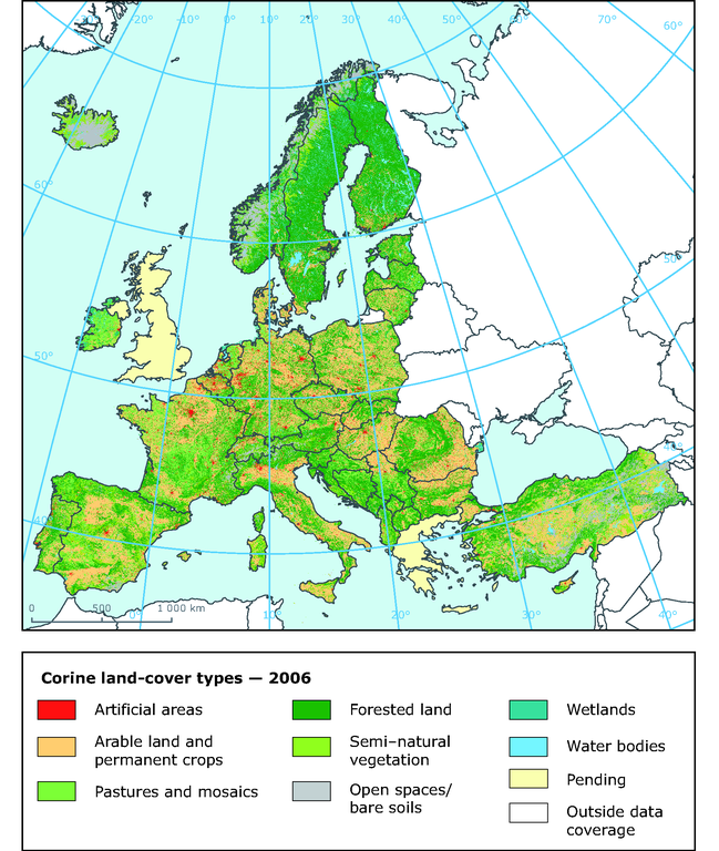 europe landscape map
