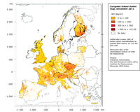 European Indoor Radon map, December 2011