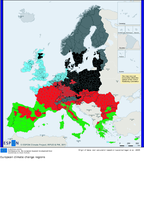 European regions clustered according to projected climate changes