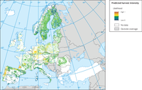 Forest harvesting intensity in Europe