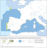 HEAT+ classifications of 'eutrophication status' in the Western Mediterranean Sea, Bay of Biscay and the Iberian Coast