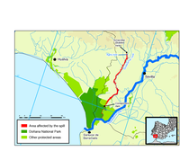 Location of Doñana toxic spill