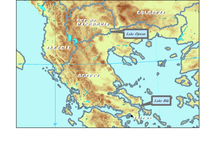 Location of lakes Djoran and Iliki