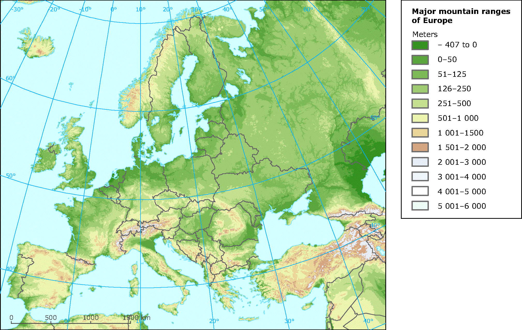 atlas mountain range map