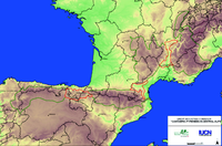 Mountain ranges involved in the Cantabrian mountains-Pyrenees-Alps Initiative