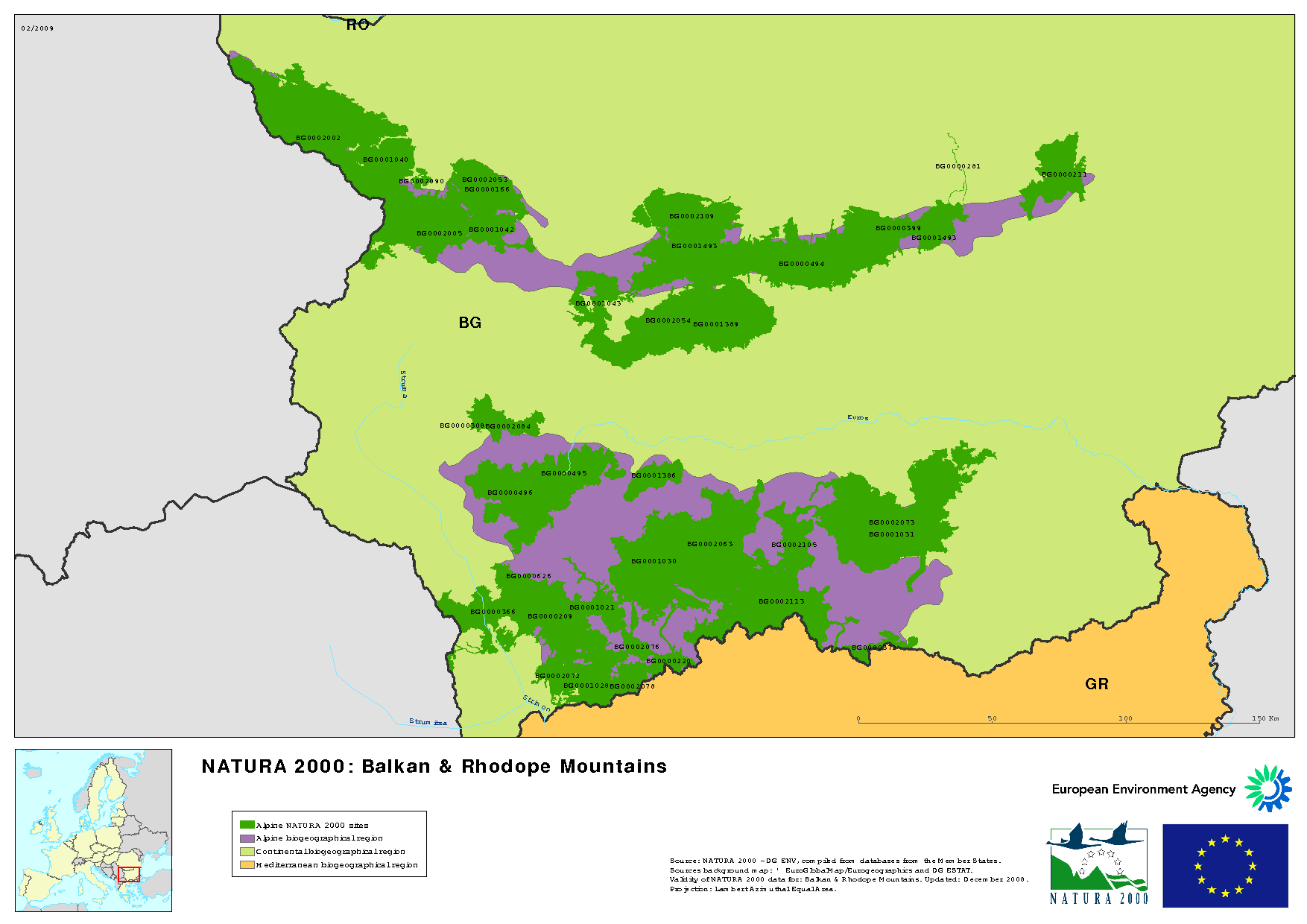 rhodope mountains map