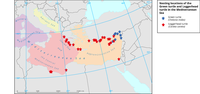 Nesting locations of the Green turtle and Loggerhead turtle in the Mediterranean Sea