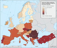 Deaths related to flooding in Europe