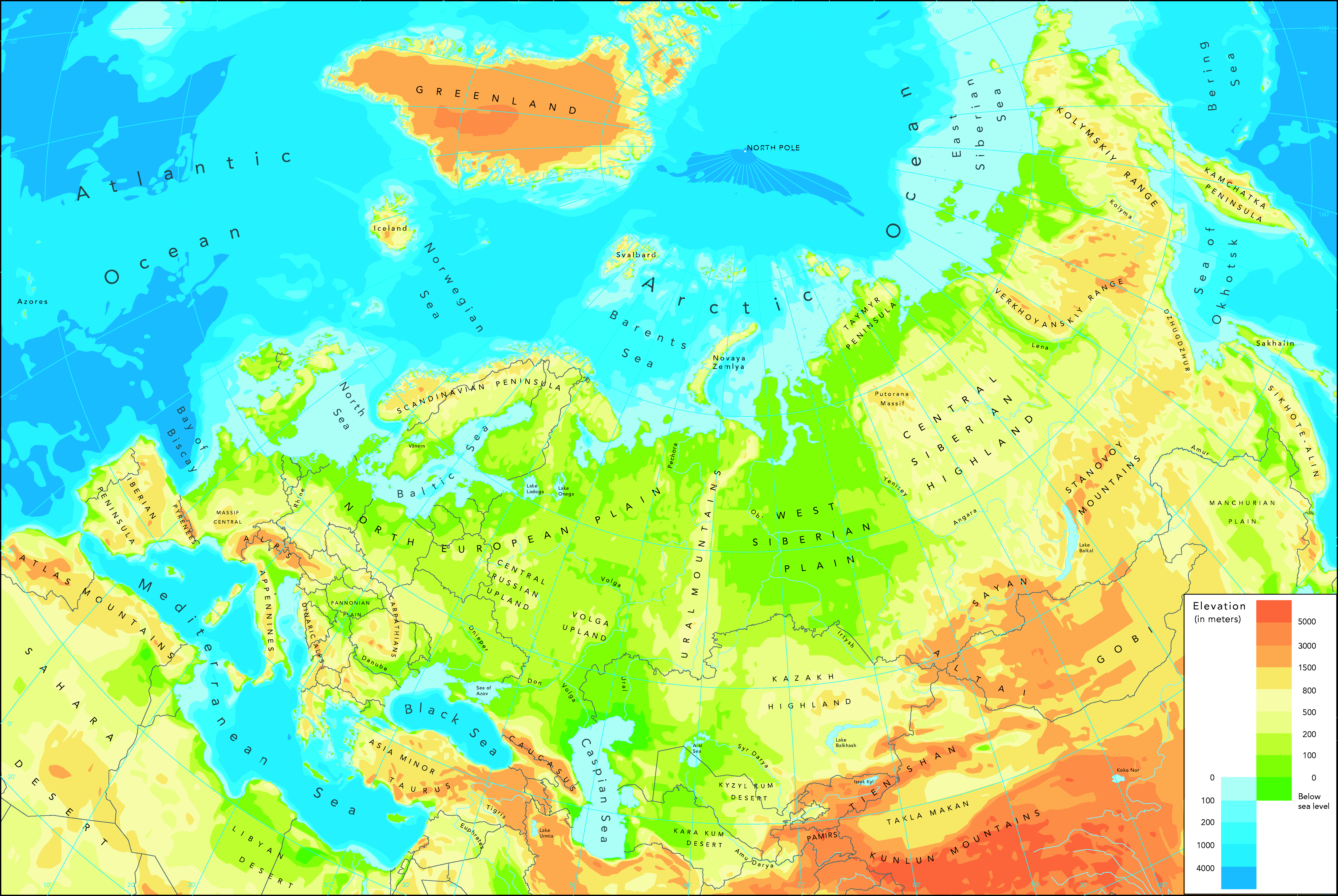 mapa de eurasia