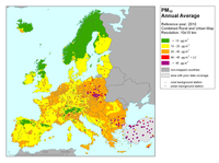 PM10 annual average, 2010