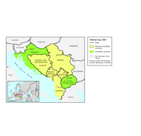 Political map of the Western Balkans, 2007