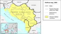 Political maps of the Western Balkans: 1987, 1996 and 2007