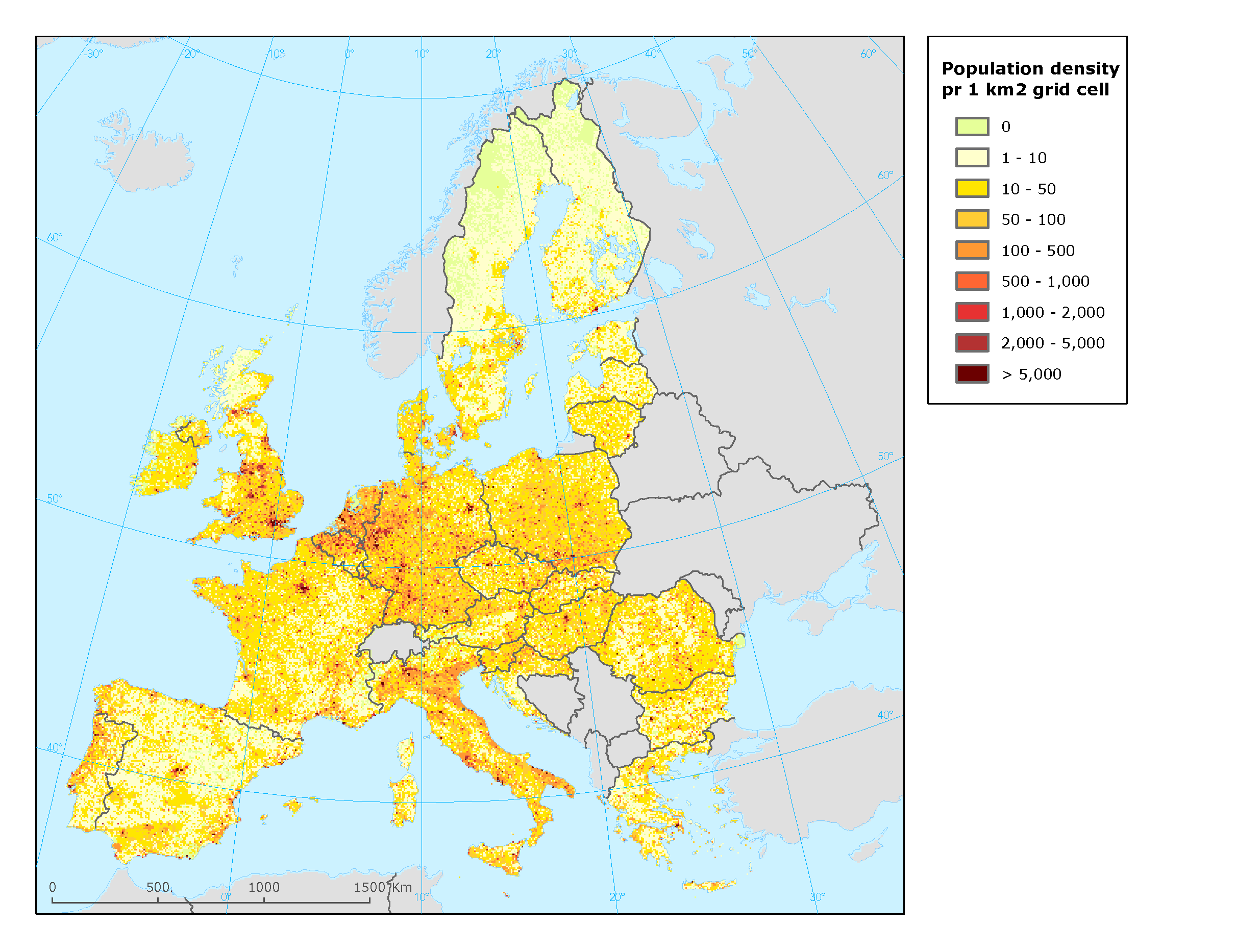 Population Density Map Europe   Image