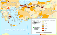 Population density and number of deaths from major earthquakes in the eastern Mediterranean (1998-2002)