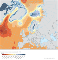 Projected change in relative sea level, 2081–2100								