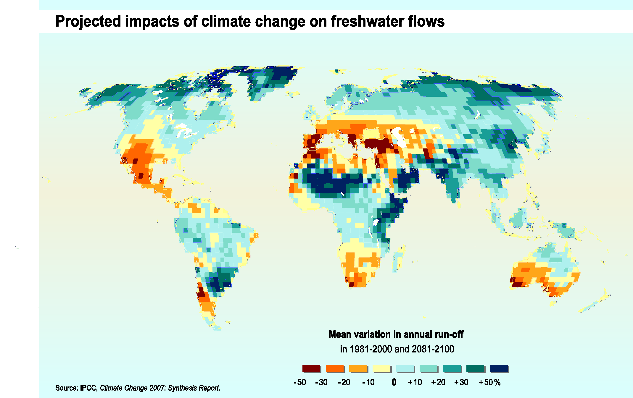 Mapping The Impacts Of Climate Change Projected Impacts Of Climate Change On Freshwater Flows — European  Environment Agency