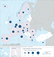 Regional distribution of Climate-ADAPT case studies