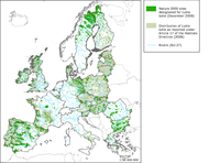 Sites of Community Importance (SCI) designated for the Eurasian Otter (Lutra lutra) in the EU-27 and its current distribution in EU-25 Member States according to the Article 17 EU Habitats Directive Reporting in 2008