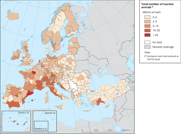 number of travel agencies in europe