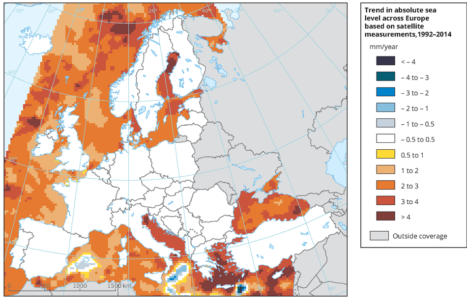 Global and European sea level — European Environment Agency