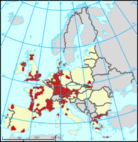 Urbanisation in European regions