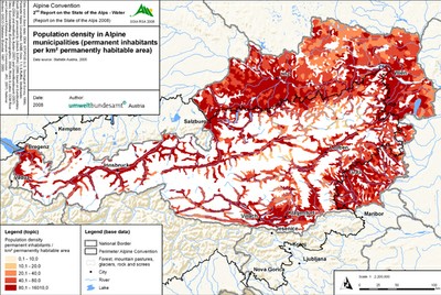 Figure 7 Population Density Permanent Secretariat Of The Alpine Convention 09 European Environment Agency