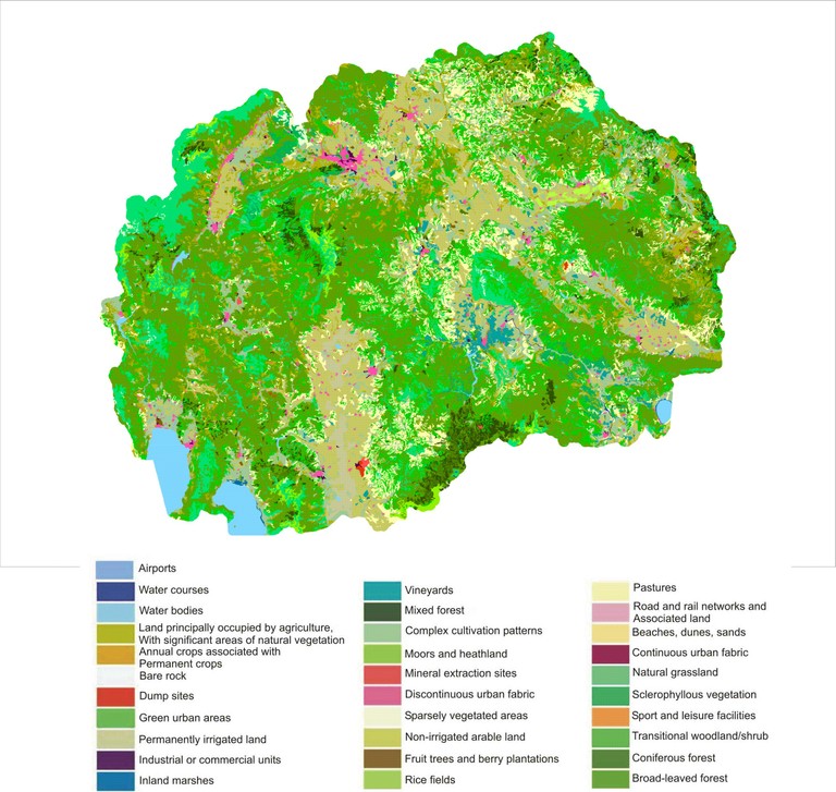 Republic Of Macedonia Map Map 4: Land Cover In Republic Of Macedonia — European Environment Agency