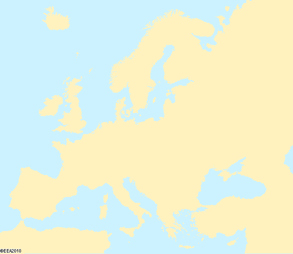europe blank map no borders
